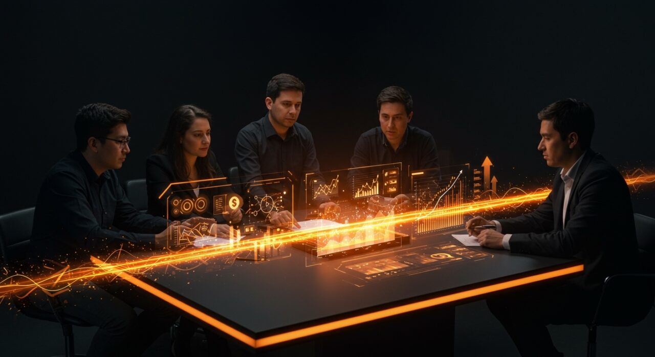 Líderes tech y emprendedores chilenos discutiendo agenda de digitalización e innovación para startups y pymes.