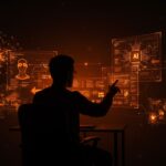 Desarrollador profesional usando agentes de IA para potenciar la productividad y control en el desarrollo de software en 2025.