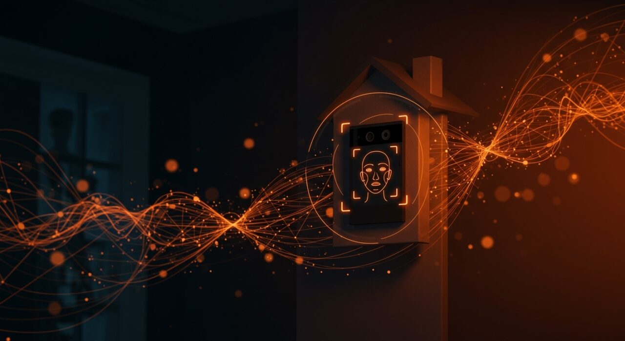 Amazon Ring con reconocimiento facial IA mostrando tecnología de seguridad inteligente para hogares conectados.