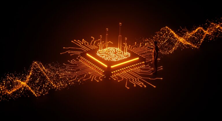 Imagen editorial de CPU AMD Zen 6 resaltando avances en IA y rendimiento para hardware de startups en 2026.