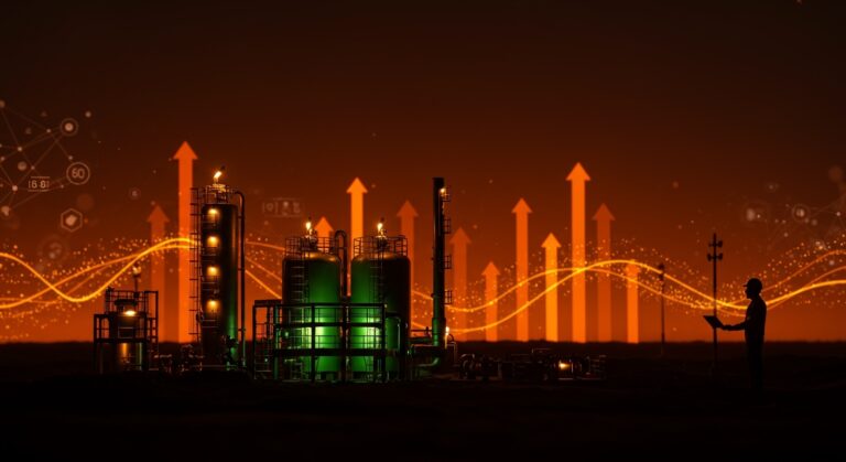 Proyecto industrial de amoníaco verde en Chile destacando energía sostenible e innovación tecnológica en el ecosistema startup.