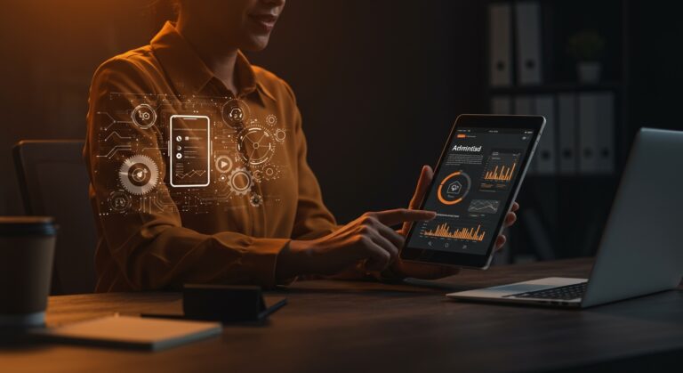App con IA Adminiad simplificando la gestión administrativa en PYMEs con tecnología avanzada y automatización.