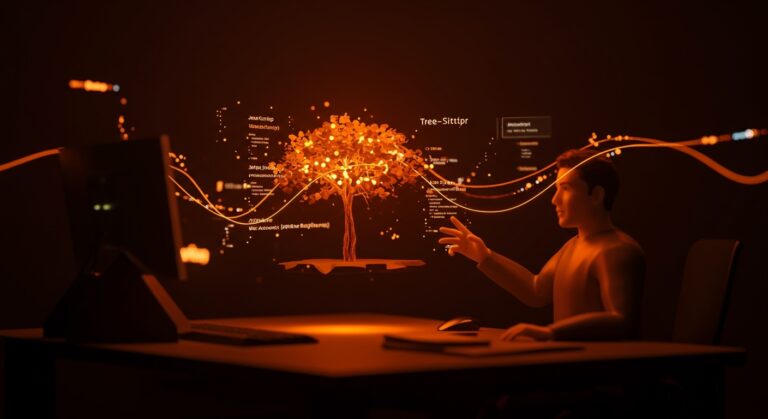 Resaltado de código avanzado con Tree-sitter, Rust y WebAssembly, integrando automatización para desarrolladores en entorno digital.