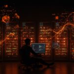 Desarrollador trabajando en asignación estática para backend eficiente usando Zig, representando control y alto rendimiento en servidores key/value.