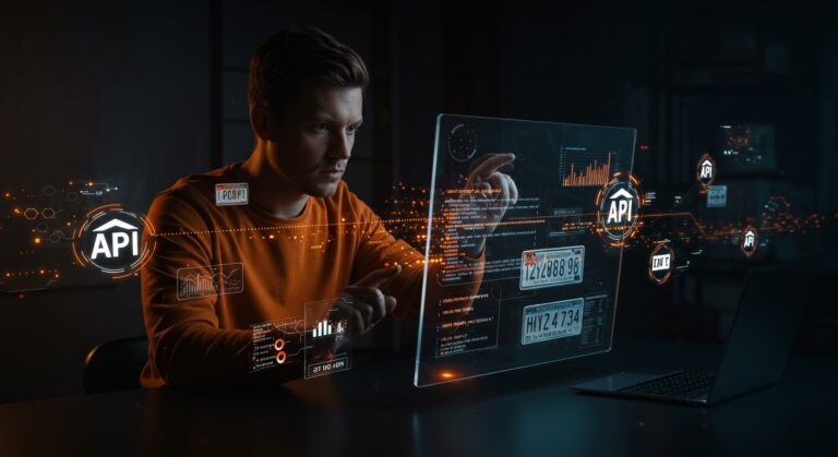 Automatización con TypeScript accediendo a placas personalizadas raras mediante APIs públicas y scraping en un entorno tecnológico destacado.