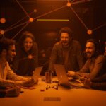 Fundadores de startups colaborando en Bizkaia en el hub B Founders Club, impulsando innovación y crecimiento del ecosistema emprendedor.