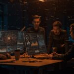 Blog de ingeniería startup con profundidad técnica y casos prácticos para founders y equipos, representado por emprendedores colaborando sobre datos digitales complejos.