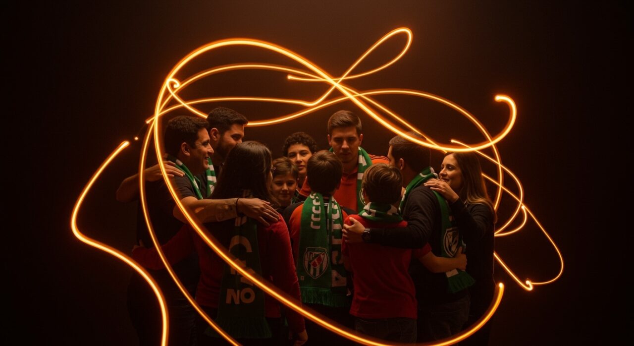 Campaña navideña de Atlético Nacional mostrando unión y familia a través del deporte y comunidades sólidas.