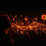 Imagen editorial de líder femenina evaluando riesgos legales en startups fintech y criptomonedas inspirada en el caso Caroline Ellison y FTX.