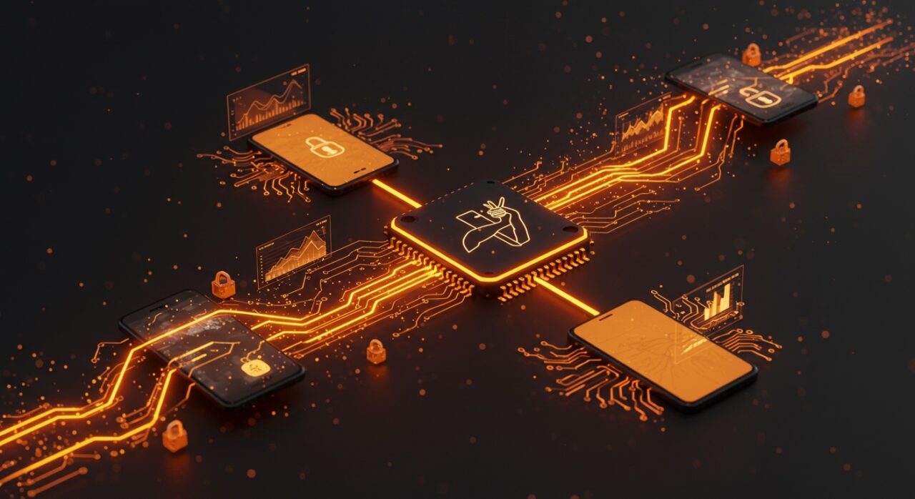 Visual representando la adquisición de Corellium por Cellebrite con innovación en virtualización Arm y seguridad móvil para startups tecnológicas.