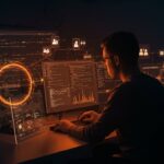 Desarrollador utilizando Charles Proxy para debugging y testing de aplicaciones SaaS con conexiones HTTP visualizadas en una interfaz futurista.