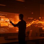 Fundador frente a interfaz digital sin marcas de tiempo en ChatGPT, ilustrando limitaciones en automatización y trazabilidad para startups de IA.