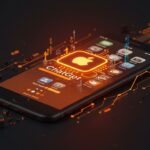 ChatGPT liderando descargas globales en Apple App Store 2025 con metáforas visuales de crecimiento y tecnología IA.