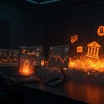 Imagen conceptual de ciberseguridad y ataque DDoS contra La Poste France y bancos, destacando retos para startups digitales.