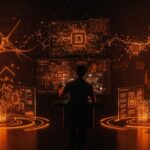 Colaboración de startups en AWS re:Invent 2025 con innovaciones en IA y chips, resaltando tecnología avanzada y ecosistema tech.