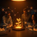 Business angels en España colaborando en coinversión para financiar startups, representando la financiación público-privada y el capital semilla en el ecosistema europeo.