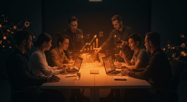 Gestión optimizada de reuniones en startups tech con productividad y directrices del New York Times en ambiente colaborativo.