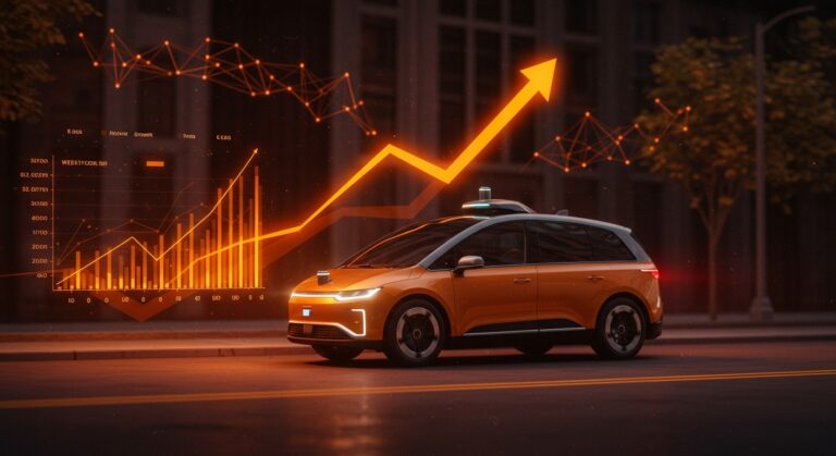 Robotaxi autónomo Waymo en crecimiento récord con elementos de movilidad autónoma e inversión tecnológica en EE.UU.