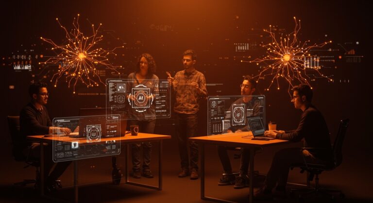 Modelos de IA open source de DeepSeek compitiendo con GPT-5 en un entorno tecnológico startup LATAM moderno.