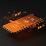 Herramienta iOS Demo Scope mostrando demo móvil profesional con indicadores táctiles y transmisión en vivo en un iPhone con estética Ecosistema Startup.