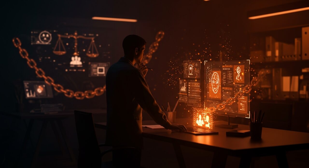 Impacto legal y deportación en startups tech en EE.UU., representación visual de discursos de odio, regulación y libertad de expresión.