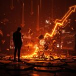 Despidos tech 2025 en LATAM con profesional tecnológico y metáforas visuales de cambios en el mercado laboral tecnológico, startups y oportunidades.