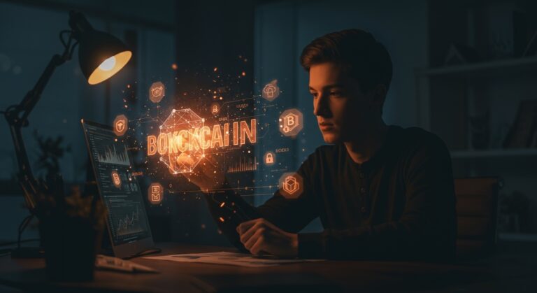 Fundador SaaS analizando firmas digitales ECDSA en blockchain para seguridad y tecnología Web3.