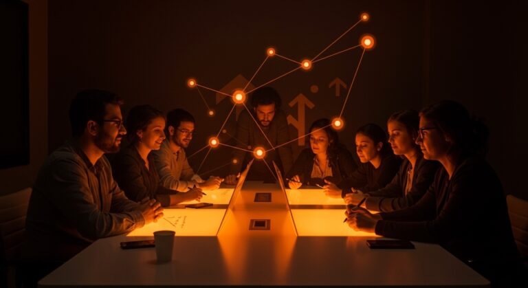 Emprendedores gallegos colaborando para generar impacto social en el ecosistema emprendedor de 2024.