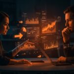 Estimaciones difíciles entre product owners y desarrolladores en equipos SaaS, con elementos visuales de deuda técnica y gestión de producto.