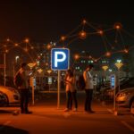 Startup universitaria innovadora usando IA para una plataforma de aparcamiento colaborativo en movilidad urbana.