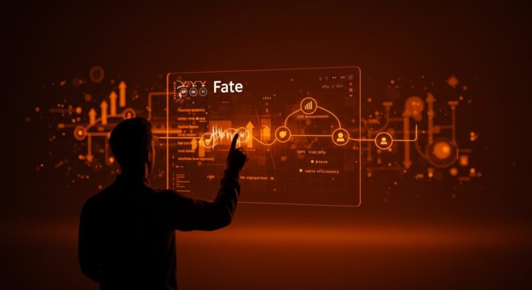 Framework Fate para React y tRPC representado con visuales de gestión avanzada de datos, tipo seguro y escalabilidad en entorno frontend.