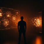 Propuesta de Carta de Derechos para IA en Florida representada con hologramas de redes neuronales y data centers enfocados en privacidad y regulación de inteligencia artificial.