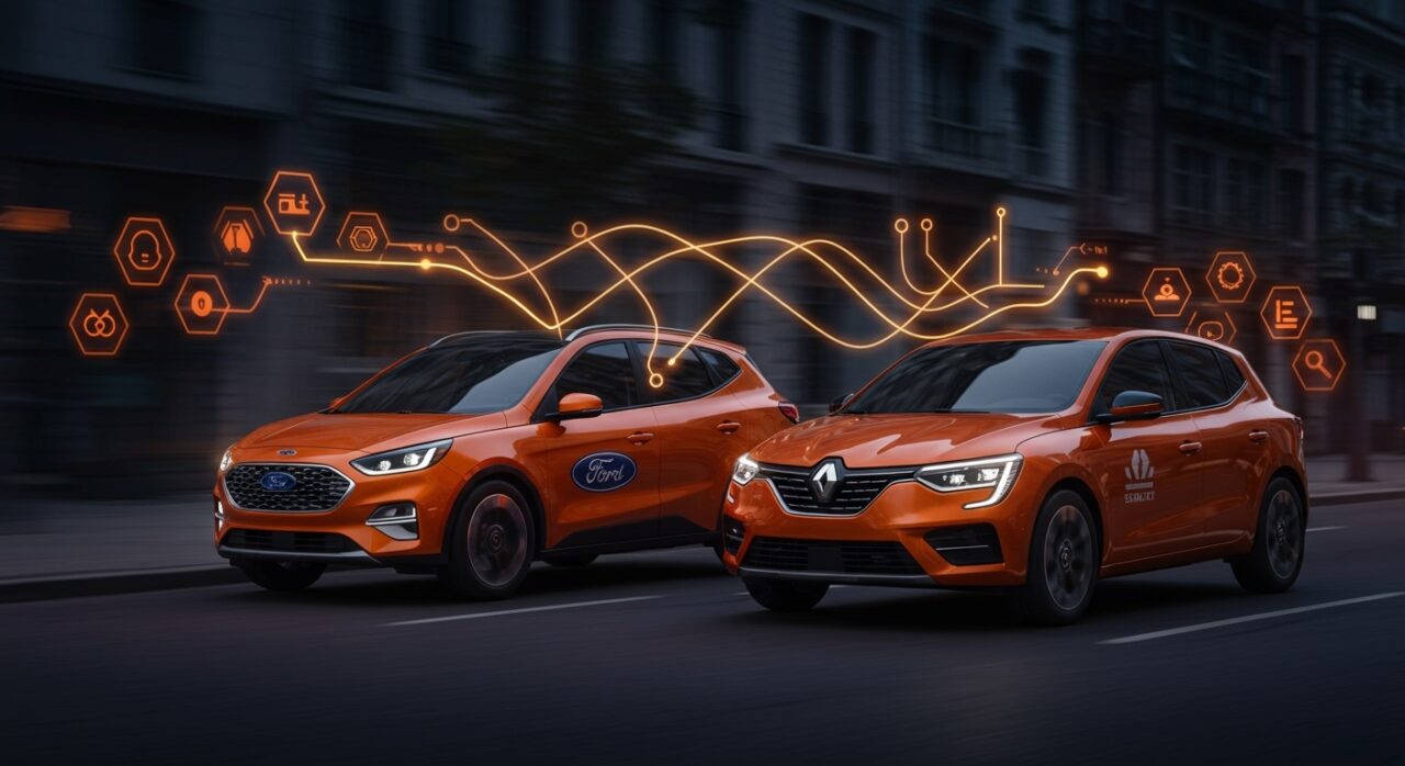 Ford y Renault colaborando en vehículos eléctricos asequibles en Europa, impulsando la movilidad eléctrica y tecnología automotriz.