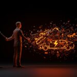 Disolución de la joint venture de baterías entre Ford y SK On en EE.UU., mostrando baterías y vehículos eléctricos en transformación de mercado.