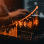 Módulos de memoria DDR5 con visualización de aumento de precios y análisis de impacto en startups tecnológicas.