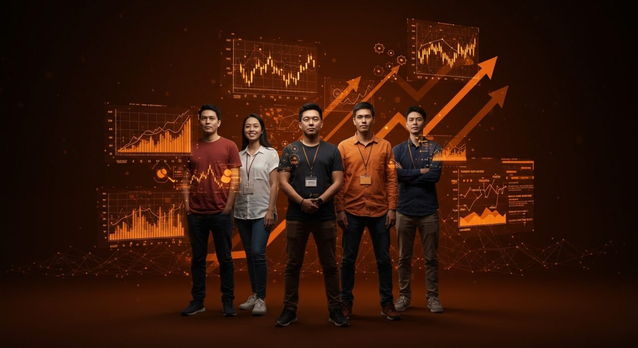 Fundadores de startups tomando control en venture capital y financiamiento en LATAM 2025, con metáforas visuales de dealmaking y tendencias de mercado.