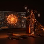 Visualización de Gemini 3 Flash, el modelo de inteligencia artificial veloz y eficiente de Google, destacando innovación en desarrollo de software y automatización.