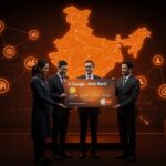 Tarjeta de crédito co-brandeada de Google y Axis Bank para crédito al consumidor en India, destacando innovación fintech y mercado financiero.