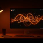 Tipografía variable Google Sans Flex en diseño UI accesible para startups en paleta ecosistema startup naranja y negro.