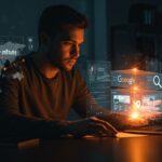 Founder tech analizando resultados de búsqueda localizada y traducción automática en Google Search, ilustrando retos para usuarios técnicos en LATAM.