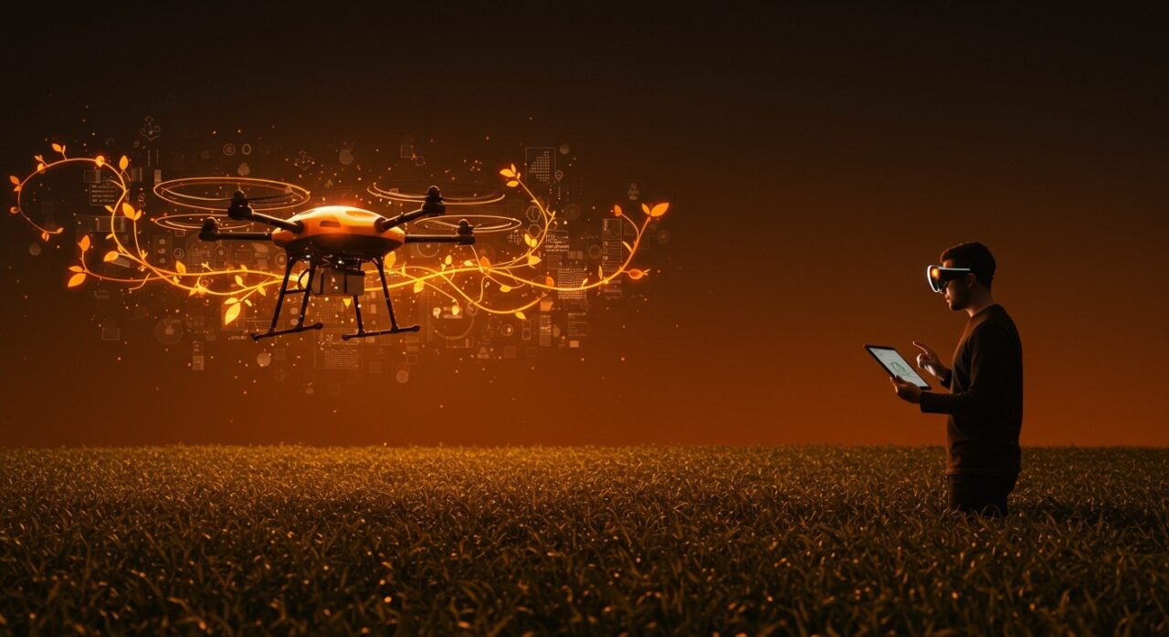 Hardware sostenible de la startup Naware eliminando maleza sin químicos, representando innovación ecológica en el ecosistema startup latinoamericano.