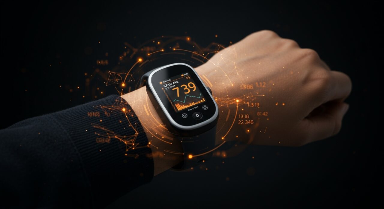 Dispositivo wearable healthtech innovador del MIT para monitoreo no invasivo de glucosa con IA aplicada y biotecnología.