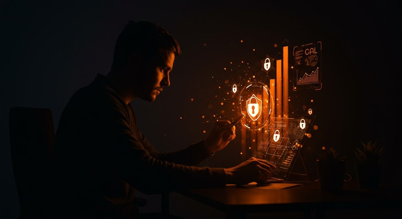 Investigaciones y tendencias en ciberseguridad destacadas en 2025 para founders tech de LATAM, representación visual abstracta de seguridad informática.