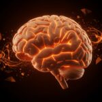 Imagen conceptual de activación del sistema cerebral para tratamientos innovadores de ictus con tecnología médica y neurociencia avanzada.