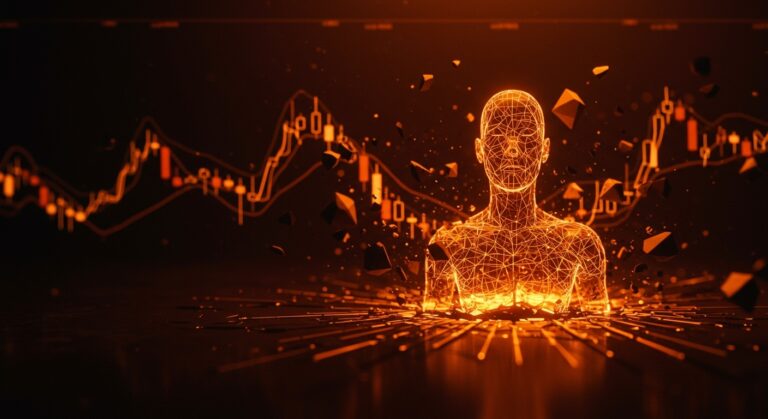 Impacto negativo de la inteligencia artificial en el mercado bursátil con caída de acciones y riesgos para startups tecnológicas.