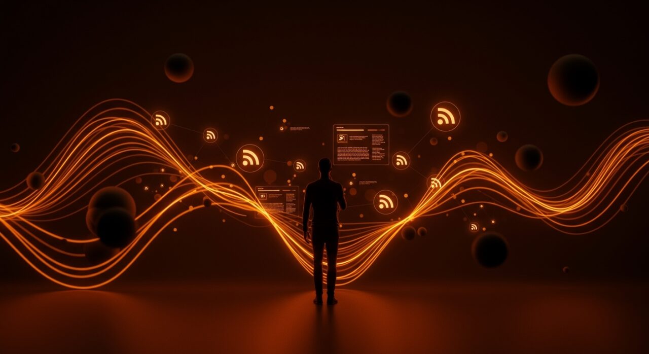 Founder tecnológico utilizando tecnología calmada y redes indieweb para el bienestar digital y navegación autónoma.