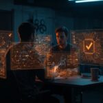 Founder tech revisando sistemas de verificación de IA aplicada para ingeniería confiable en startups de tecnología.