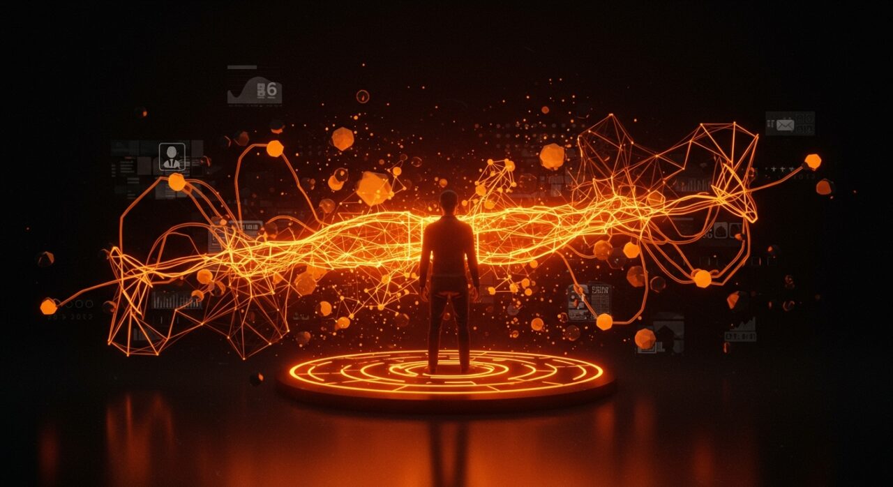 Founder destacado en inversión en inteligencia artificial con flujos energéticos representando fondos de venture capital en startups tecnológicas.