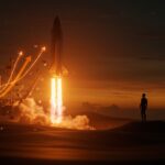 Cohete reutilizable de LandSpace despegando con energía, simbolizando competencia con SpaceX y tendencias en tecnología espacial.