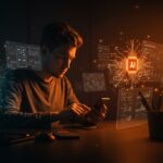 Desarrollador indie creando una app móvil para artistas con enfoque en monetización, Android, iOS y tecnología SaaS con uso de IA.